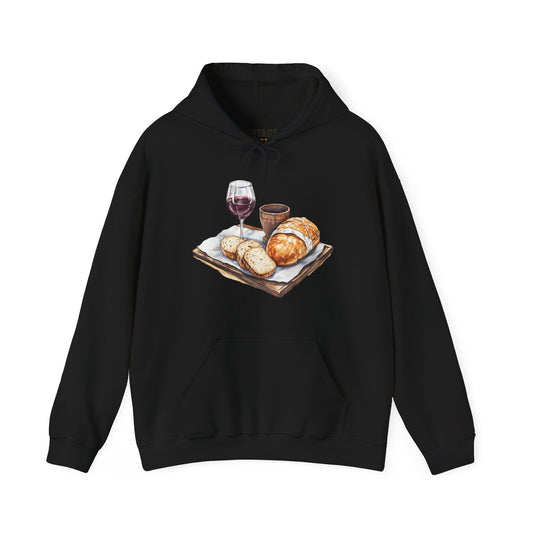 Christian Wine and Bread Hoodie