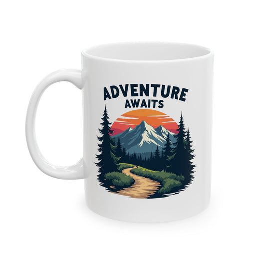 Adventure Awaits Mountain Mug