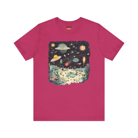 Alien Whimsical Cosmic Scene T Shirt