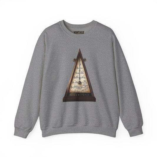 Classic Metronome With Sheet Music Sweatshirt