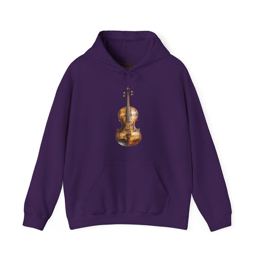 Classic Antique Violin Print Hoodie