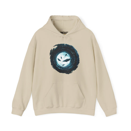 Alien Spaceships By Moon Portal Hoodie