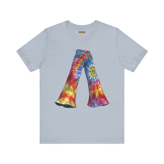 Retro Tie-Dye Bell Bottoms T Shirt