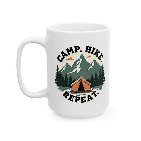 Hiking Camp Hike Repeat Mug