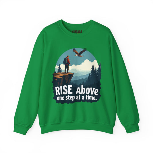 Hiking Rise Above One Step At A Time Sweatshirt