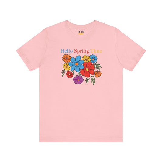 Flower Hello Spring Floral T Shirt