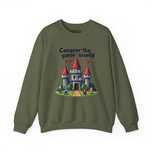 Retro Gaming Conquer The Game World Sweatshirt