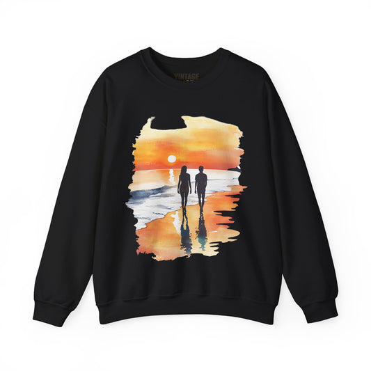 Beach Walk At Sunset Sweatshirt