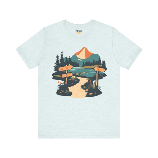 Summer Camp Mountain Trail Signs T Shirt