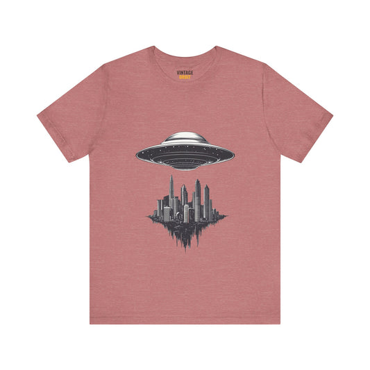 Alien UFO Above The City T Shirt