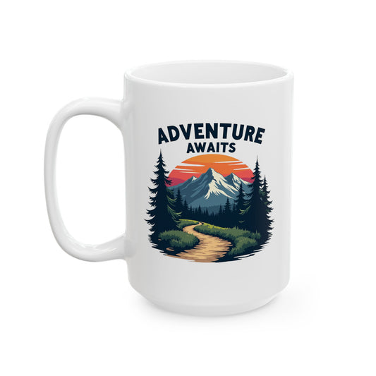 Adventure Awaits Mountain Mug