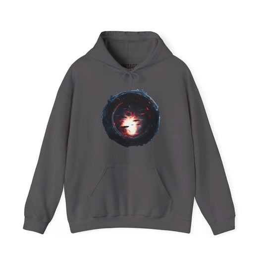 Alien Spaceships By Fire Portal Hoodie