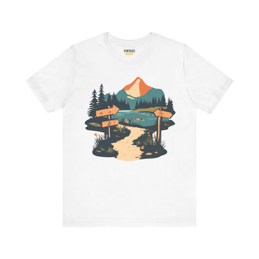 Summer Camp Mountain Trail Signs T Shirt