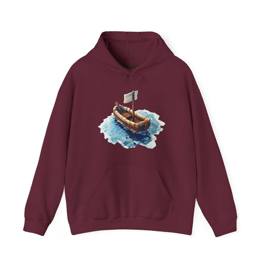 Minecraft Pixel Sailboat Hoodie