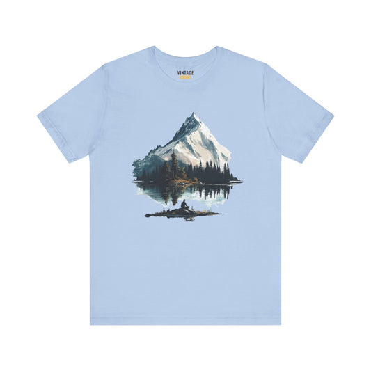 Fishing Mountain Reflection T Shirt