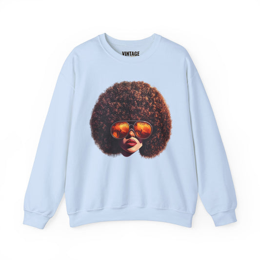 Retro Afro Sunglasses Sweatshirt