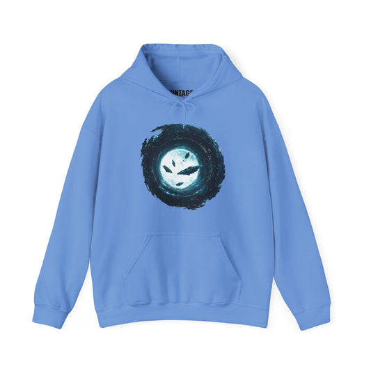 Alien Spaceships By Moon Portal Hoodie