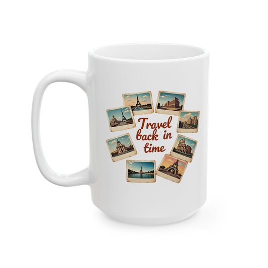 Retro Travel Back in Time Mug