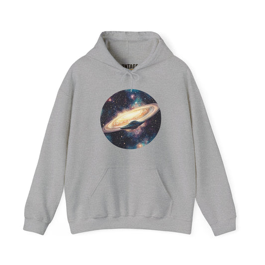 Alien Spaceship And Galaxy Hoodie