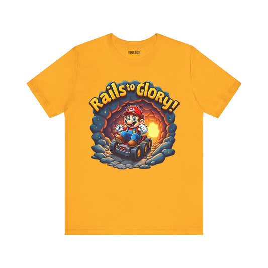 Mario Rails To Glory T Shirt