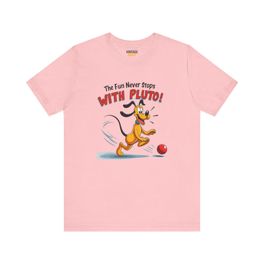 Disney The Fun Never Stops With Pluto T Shirt