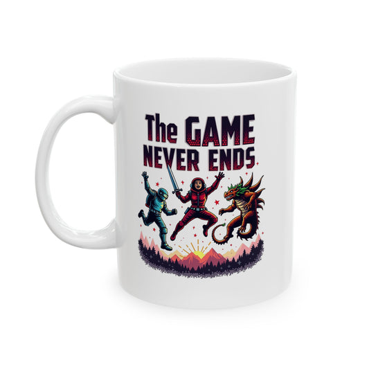 Retro Gaming The Game Never Ends Mug