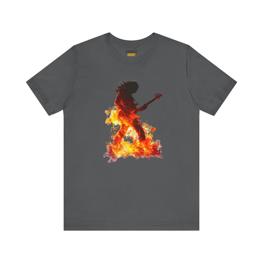 Rock Flaming Guitarist T Shirt