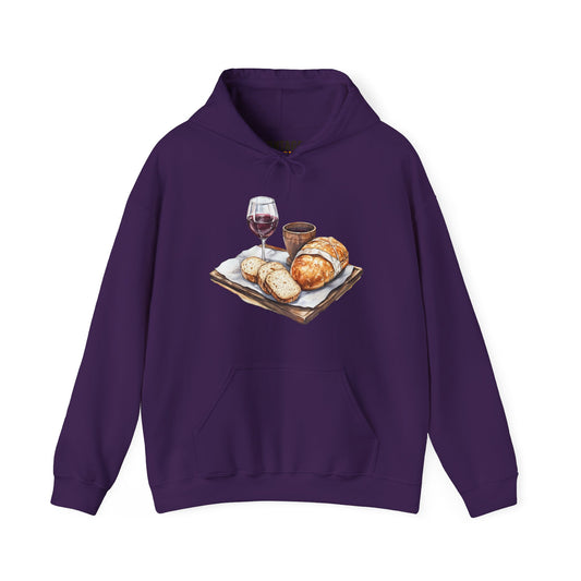 Christian Wine and Bread Hoodie