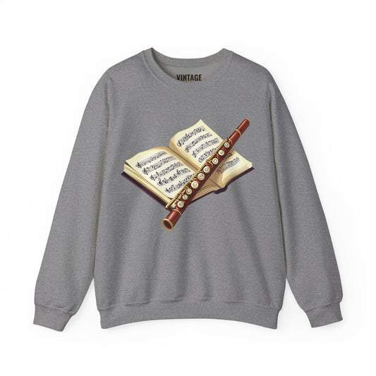 Classic Flute & Music Sheet Sweatshirt