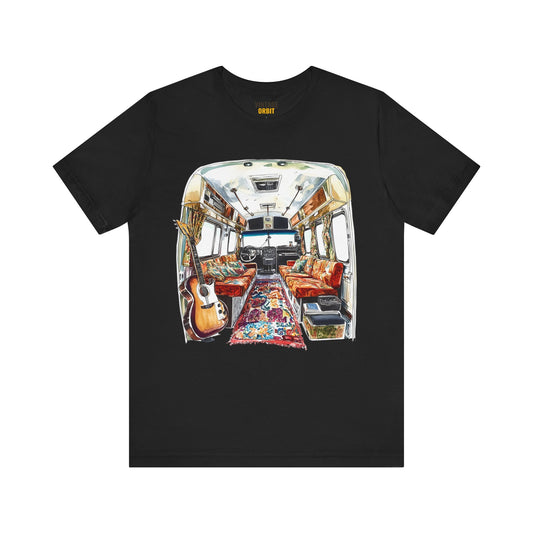 Rock Vintage Tour Bus Interior T Shirt