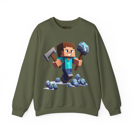 Minecraft Diamond Miner Steve Sweatshirt