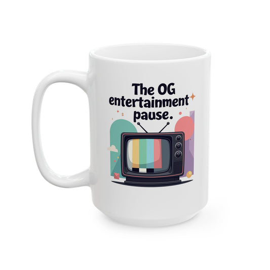 90s Retro TV Pause Mug