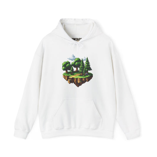 Retro Pixel Forest Island Hoodie