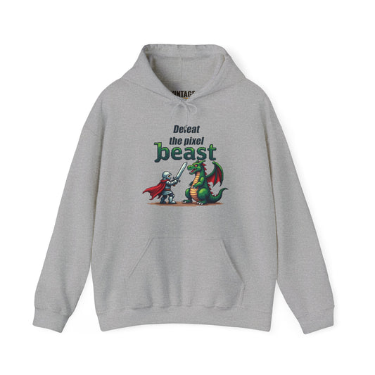 Retro Gaming Defeat The Pixel Beast Hoodie