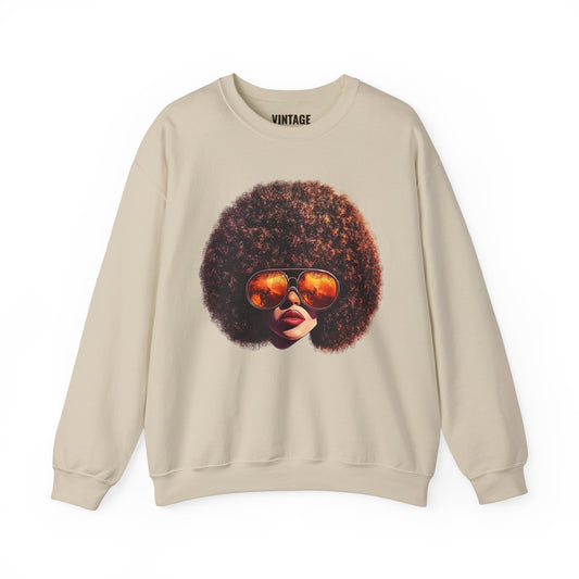 Retro Afro Sunglasses Sweatshirt