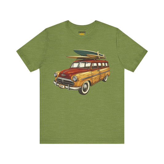 Beach Vintage Surf Car T Shirt