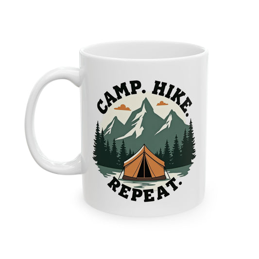 Hiking Camp Hike Repeat Mug