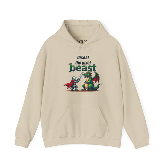 Retro Gaming Defeat The Pixel Beast Hoodie