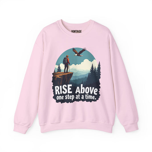 Hiking Rise Above One Step At A Time Sweatshirt