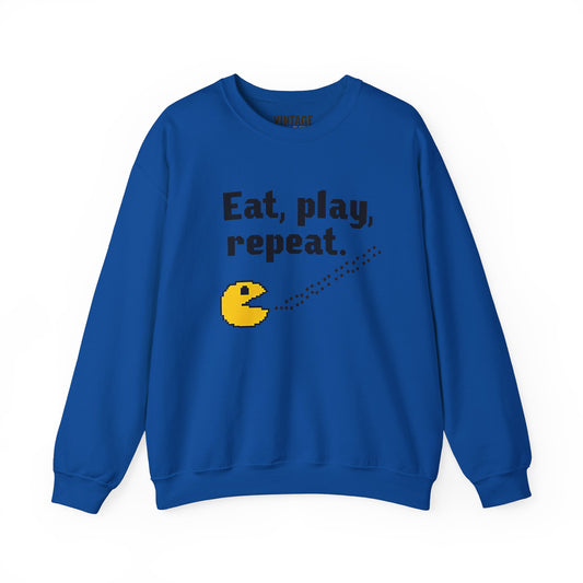 Retro Gaming Eat Play Repeat Sweatshirt