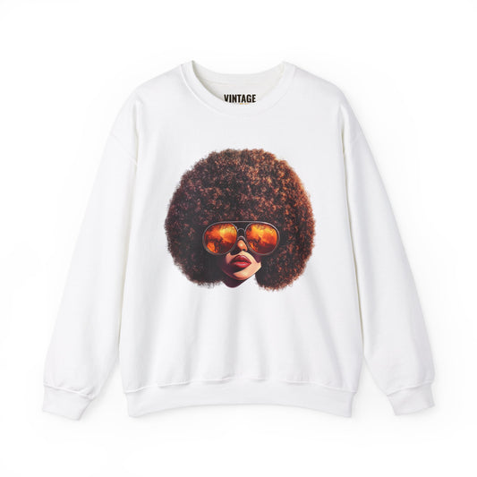 Retro Afro Sunglasses Sweatshirt