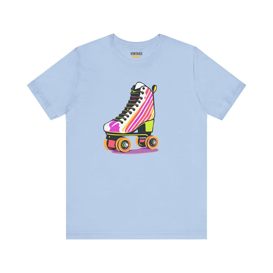 80s Colorful Roller Skate T Shirt