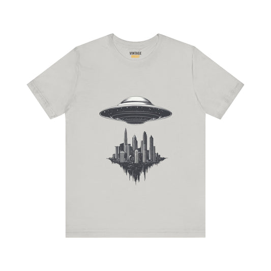 Alien UFO Above The City T Shirt