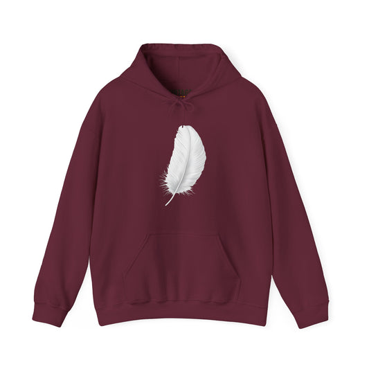 Flower White Feather Hoodie