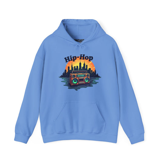 Hip Hop Cityscape Boom Box Vibes Hoodie