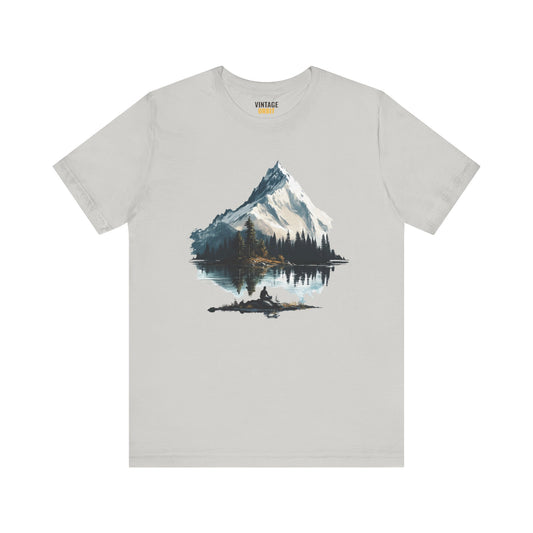 Fishing Mountain Reflection T Shirt