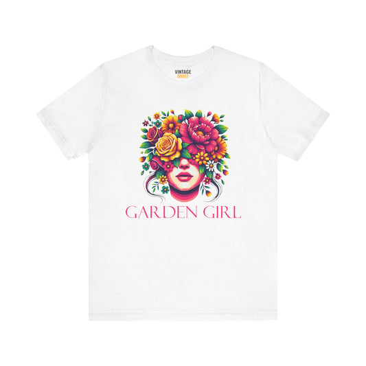 Flower Garden Girl T Shirt