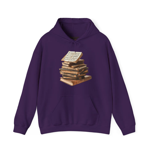 Classic Vintage Music Sheet Stack Hoodie