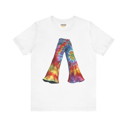 Retro Tie-Dye Bell Bottoms T Shirt