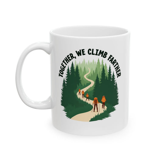 Hiking Together We Climb Farther Mug